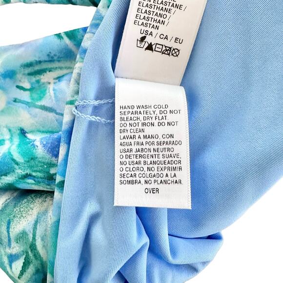 Splendid Graffiti Heart Retro Swim Bikini Bottoms in Blue, Large - Picture 13 of 14